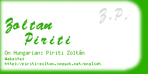 zoltan piriti business card